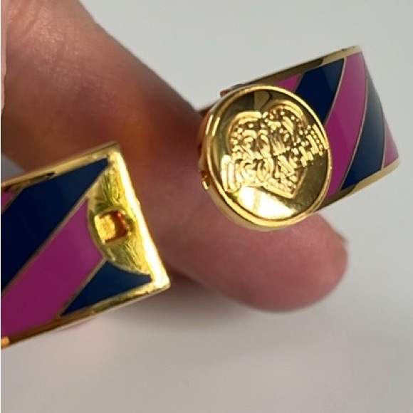 Coach Poppy Striped Hinge Bracelet Blue & Purple gold-plated brass - Picture 5 of 8